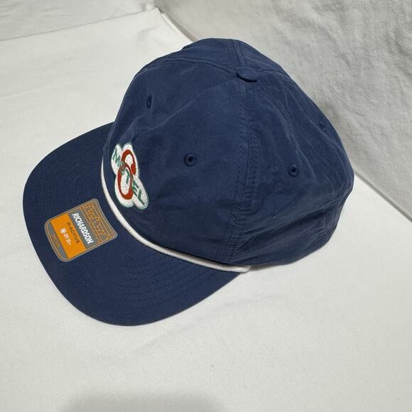 Vintage Motel 6 Richardson Outdoor Rope Hat Blue Snapback Rare Promo Style Cap - Picture 2 of 5
